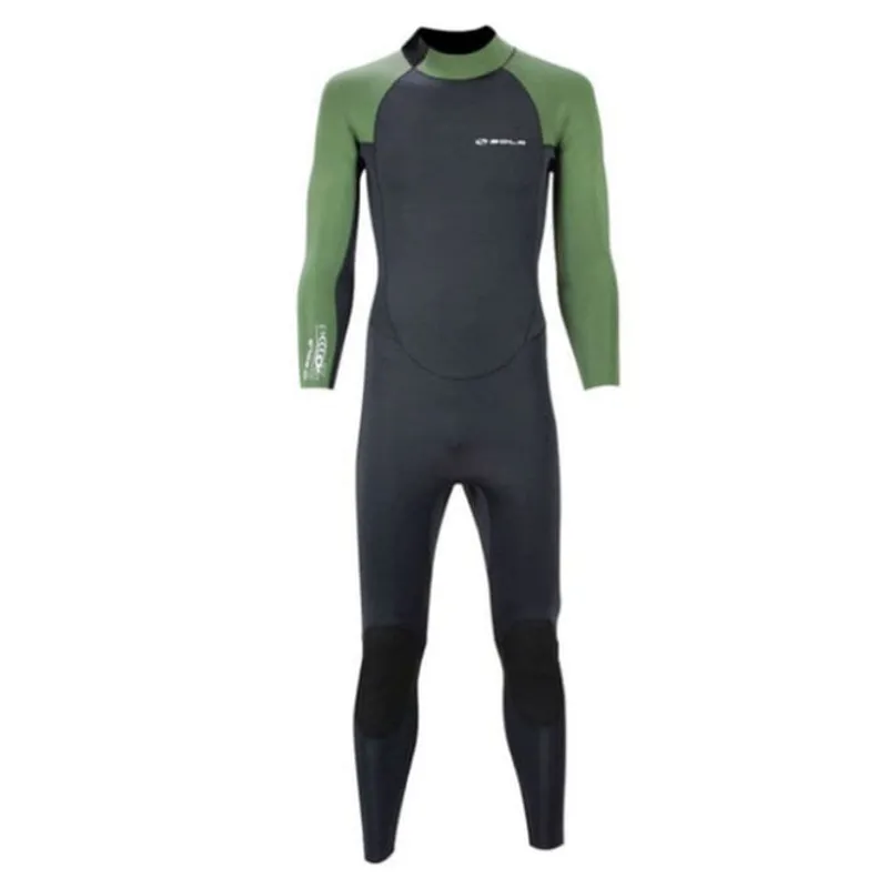 Sola Men's H2O 4/3 Back Zip Fullsuit Black/Green